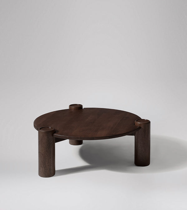 Wellc Solid Wood Coffee Table in tobacco-stained Finish