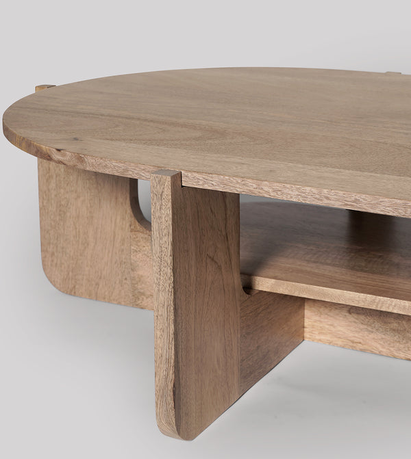 Roundway Solid Wood Coffee Table in Natural Finish
