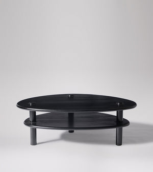 Vway Solid Wood Coffee Table in Black Finish