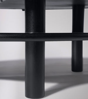 Vway Solid Wood Coffee Table in Black Finish