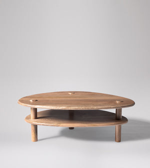 Vway Solid Wood Coffee Table in Natural Finish