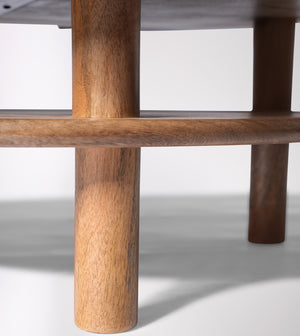 Vway Solid Wood Coffee Table in Natural Finish