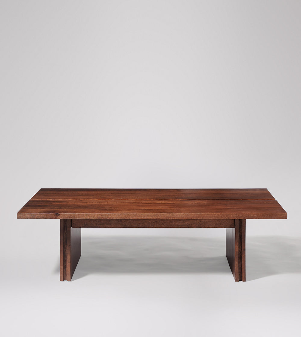 Dominy Solid Wood Coffee Table in Light Brown Finish