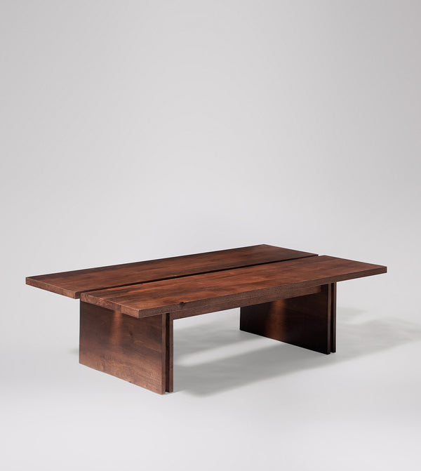Dominy Solid Wood Coffee Table in Light Brown Finish