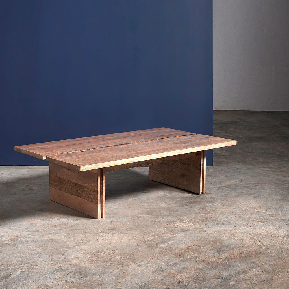 Dominy Solid Wood Coffee Table in Natural Finish