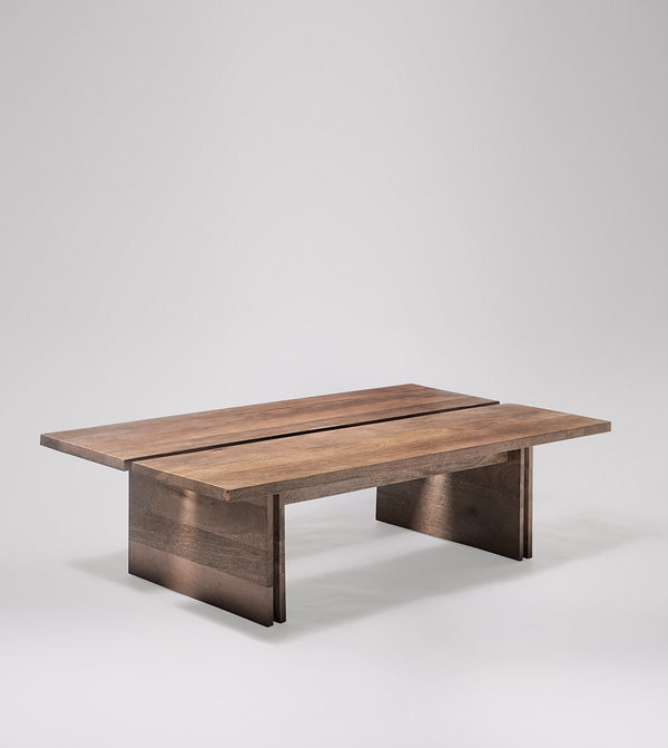 Dominy Solid Wood Coffee Table in Natural Finish