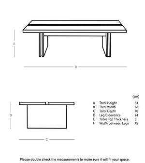Dominy Solid Wood Coffee Table in Natural Finish