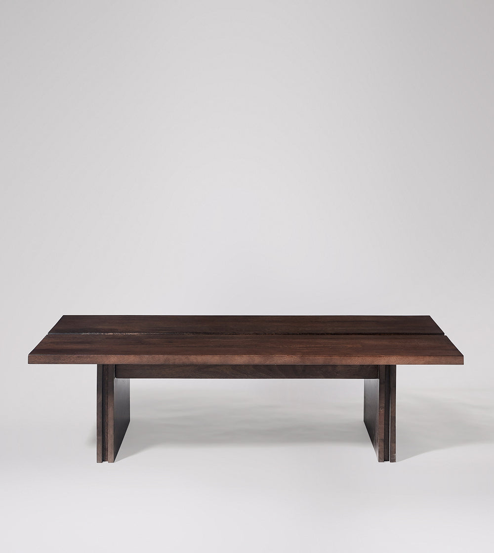 Doyo Solid Wood Coffee Table in tobacco-stained Finish