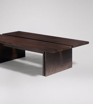 Doyo Solid Wood Coffee Table in tobacco-stained Finish