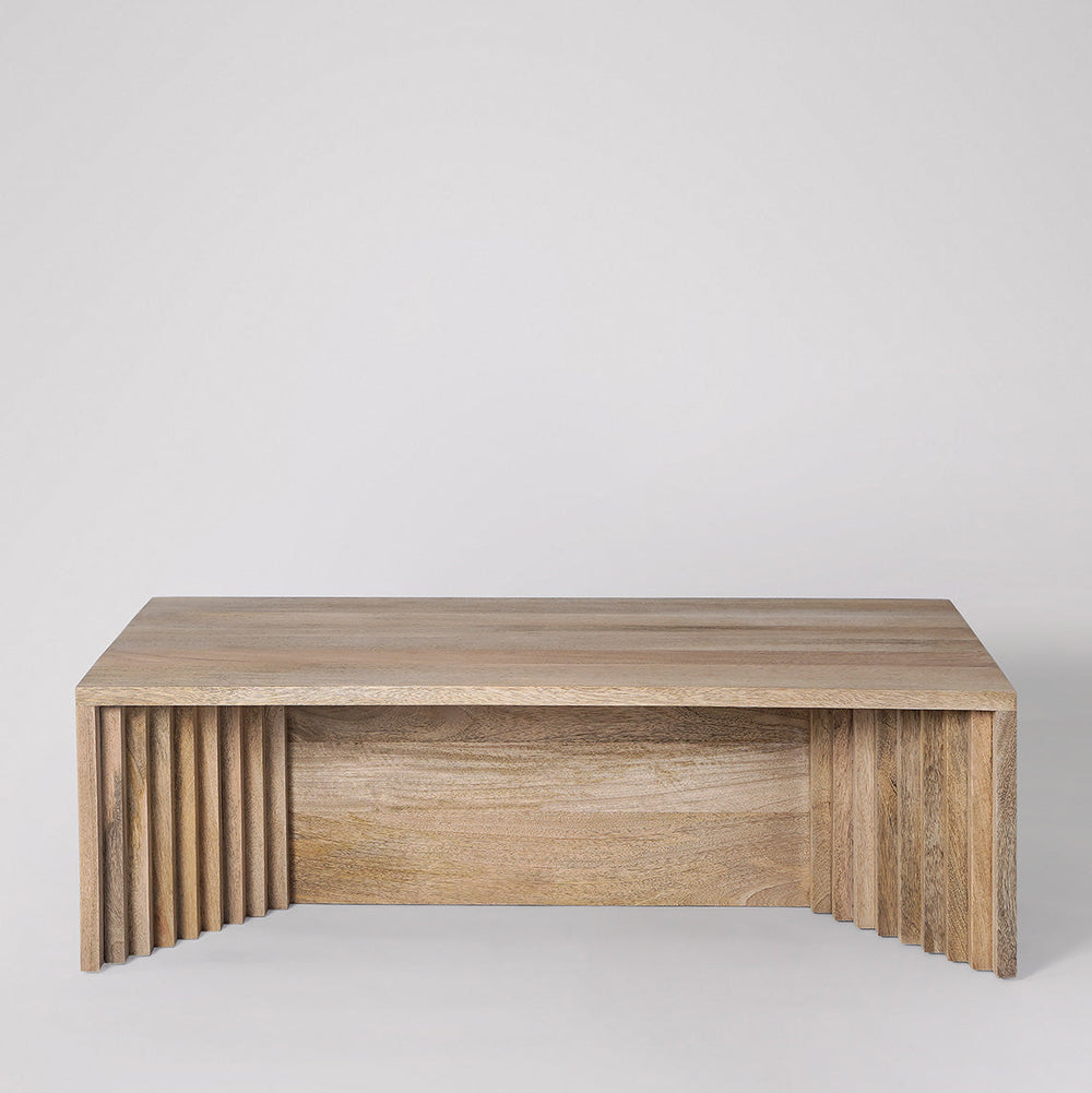 Vilaym Solid Wood Coffee Table in Natural Finish