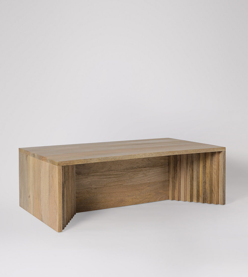 Vilaym Solid Wood Coffee Table in Natural Finish