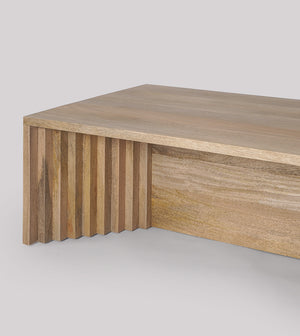 Vilaym Solid Wood Coffee Table in Natural Finish
