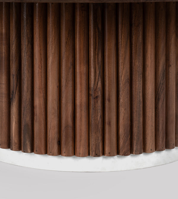 Gyudt Solid Wood Coffee Table in Dark Brown Finish