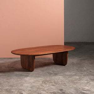 Qwerty Solid Wood Coffee Table in Dark Brown Finish