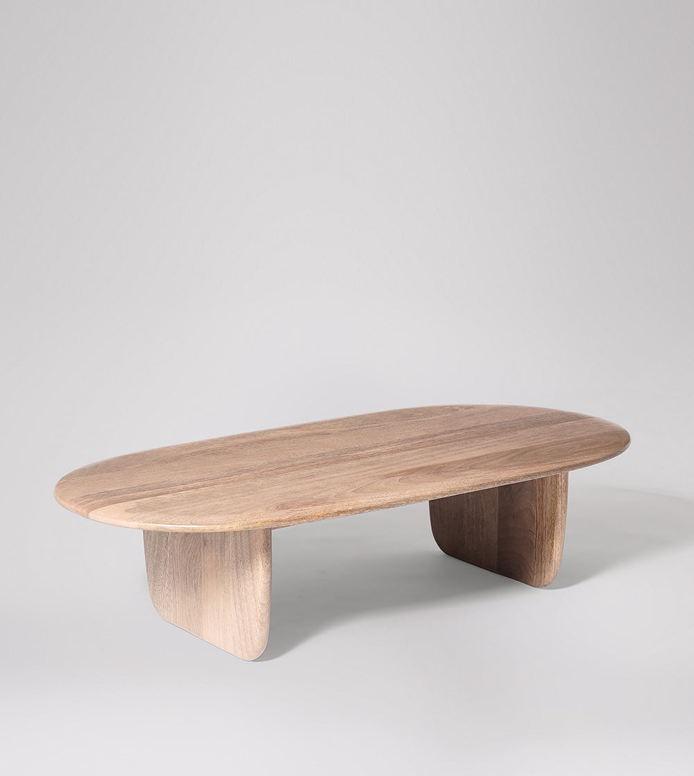 Qwerty Solid Wood Coffee Table in Natural Finish