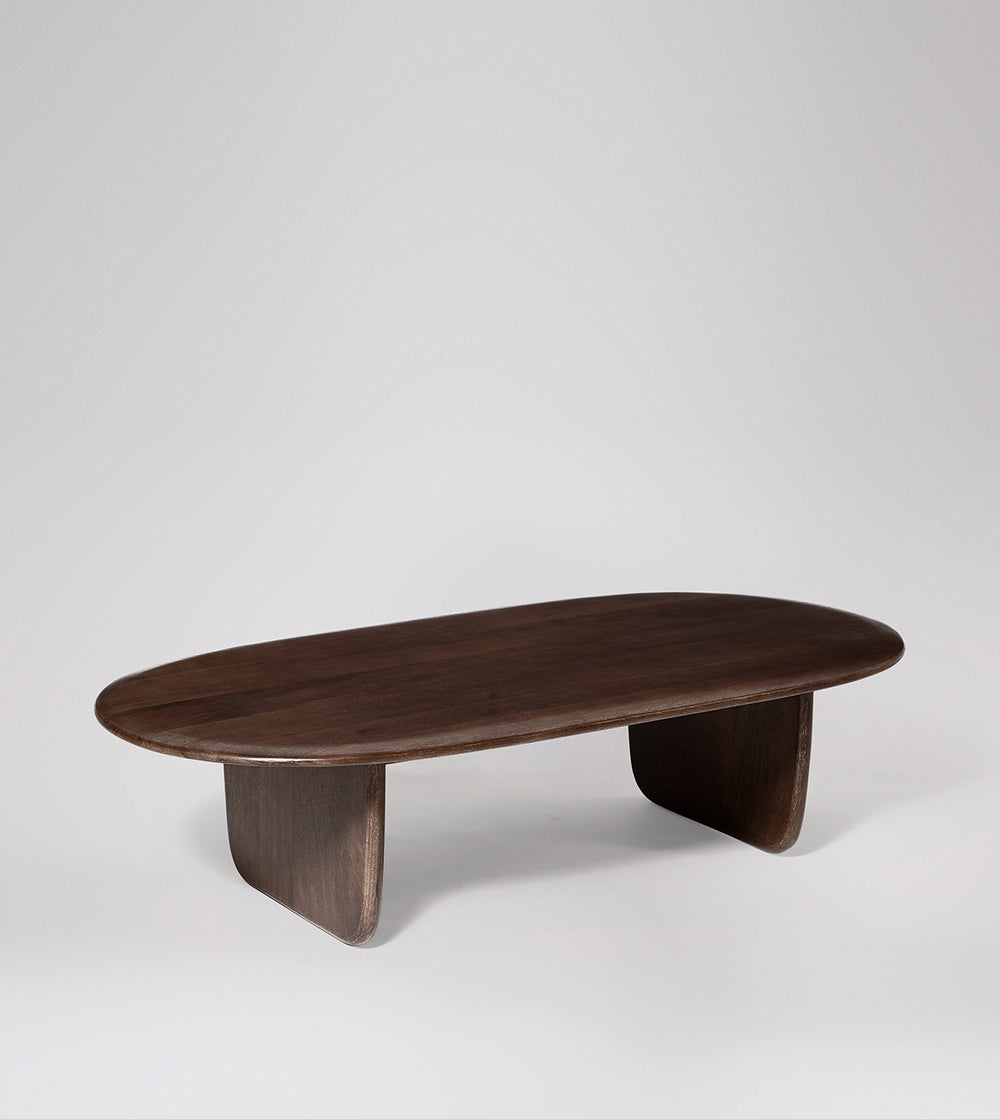 Qwerty Solid Wood Coffee Table in Tobacco-stained Finish