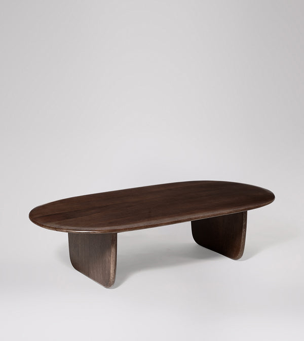 Qwerty Solid Wood Coffee Table in Tobacco-stained Finish