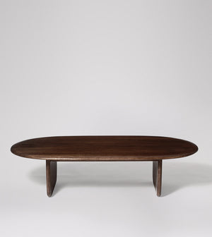 Qwerty Solid Wood Coffee Table in Tobacco-stained Finish