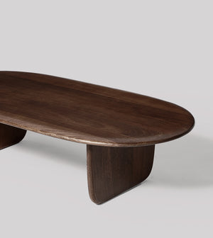 Qwerty Solid Wood Coffee Table in Tobacco-stained Finish