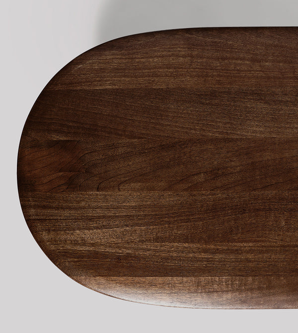 Qwerty Solid Wood Coffee Table in Tobacco-stained Finish