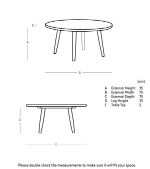 Wulk Solid Wood Coffee Table in Natural Finish