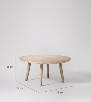 Wulk Solid Wood Coffee Table in Natural Finish