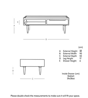 Wulk Solid Wood Coffee Table in Natural Finish