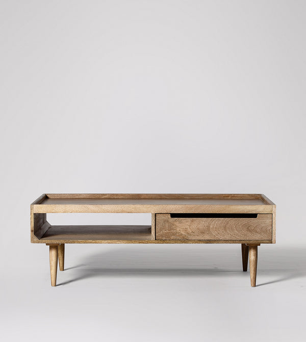 Wulk Solid Wood Coffee Table in Natural Finish