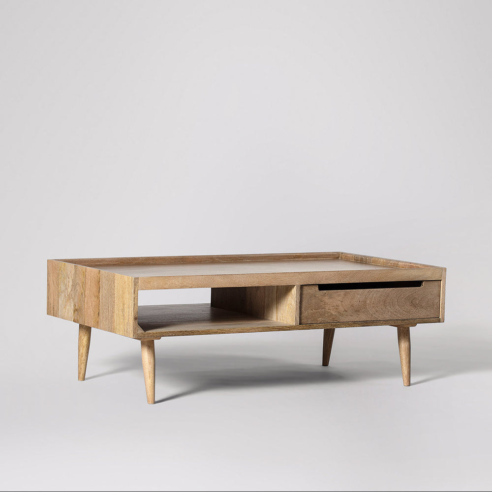 Wulk Solid Wood Coffee Table in Natural Finish