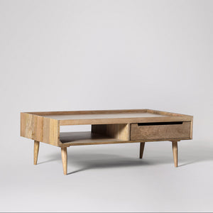 Wulk Solid Wood Coffee Table in Natural Finish