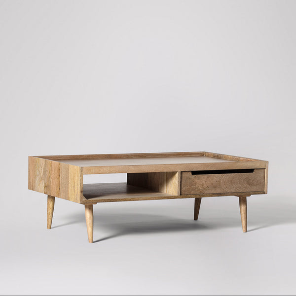 Wulk Solid Wood Coffee Table in Natural Finish