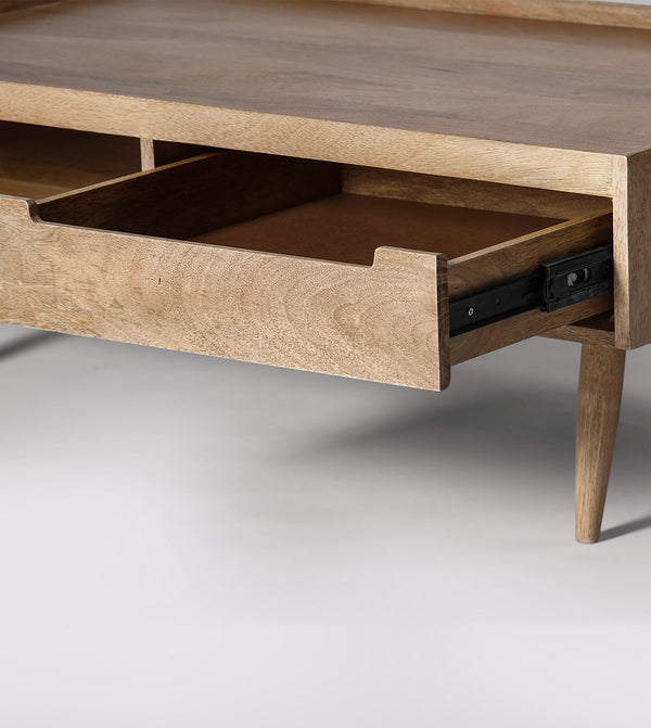 Wulk Solid Wood Coffee Table in Natural Finish
