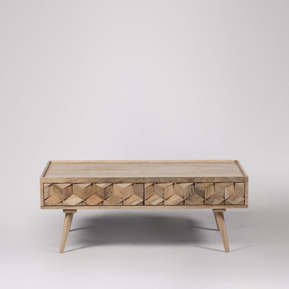 Tear Solid Wood Coffee Table in Natural Finish