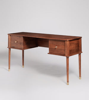Qaqa Solid Wood Study Table in Light Brown Finish