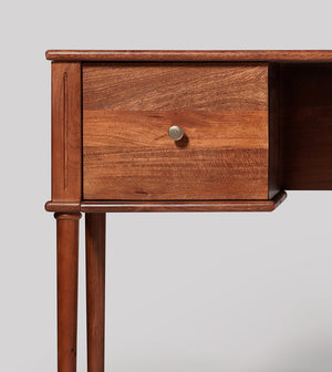 Qaqa Solid Wood Study Table in Light Brown Finish