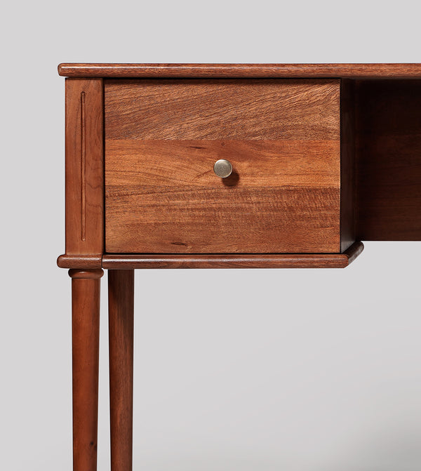 Qaqa Solid Wood Study Table in Light Brown Finish