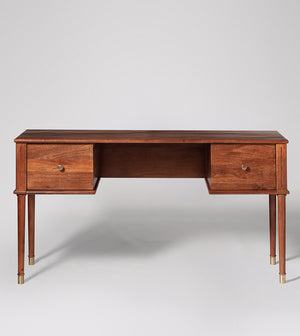 Qaqa Solid Wood Study Table in Light Brown Finish