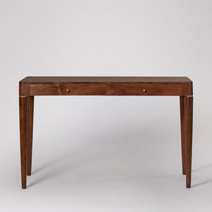 Tbuddy Solid Wood Study Table in Dark Brown Finish