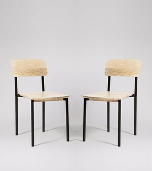 Land Solid Wood Dining Chair in natural Finish