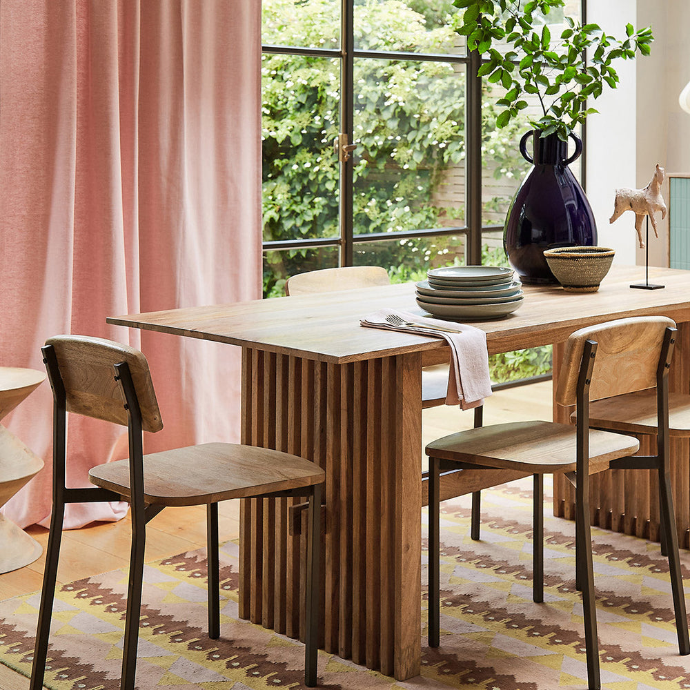 Land Solid Wood Dining Chair in natural Finish