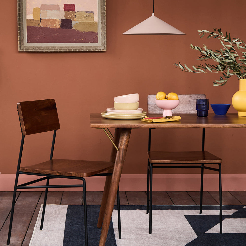 Bunder Solid Wood Dining Chair in dark brown Finish