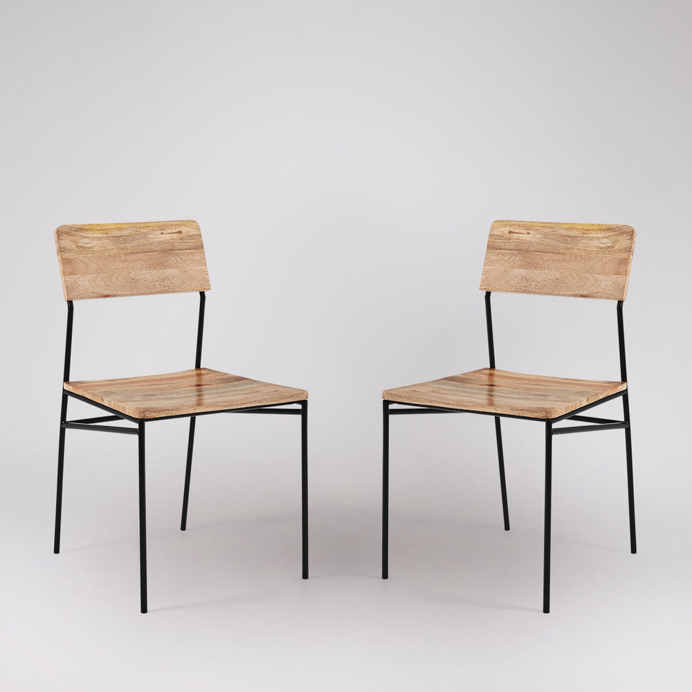 Bunder Solid Wood Dining Chair in Natural Finish