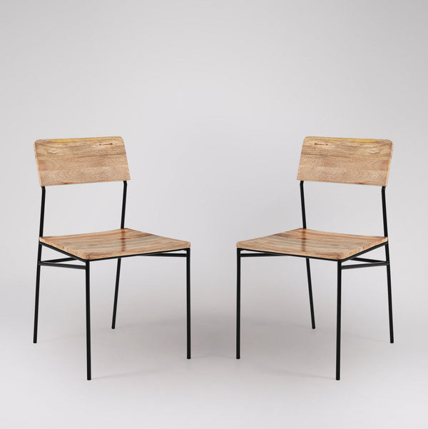 Bunder Solid Wood Dining Chair in Natural Finish