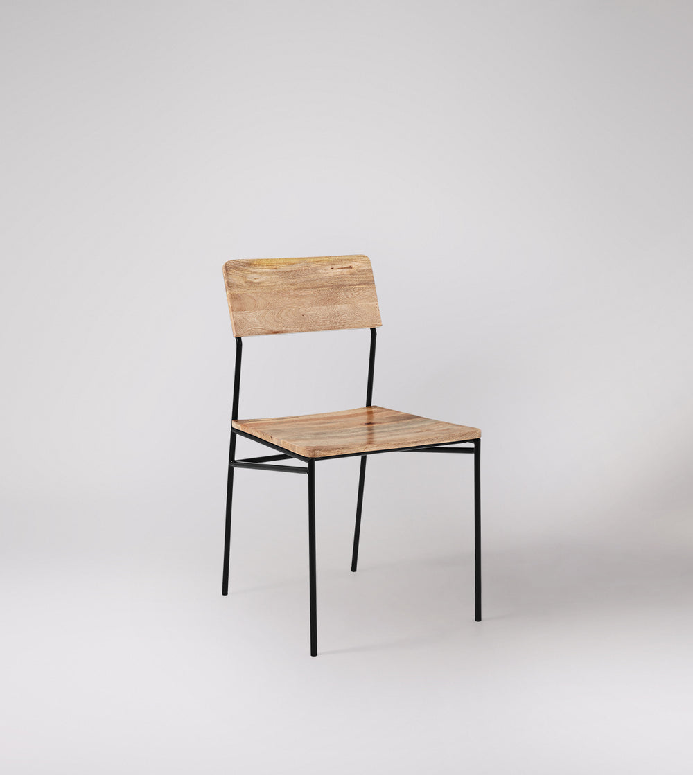Bunder Solid Wood Dining Chair in Natural Finish