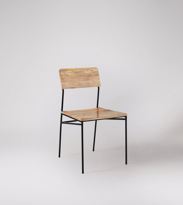 Bunder Solid Wood Dining Chair in Natural Finish