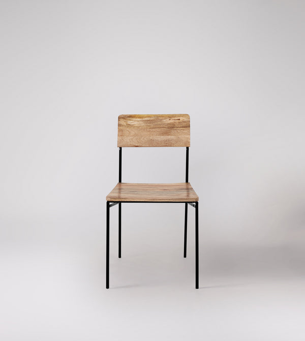 Bunder Solid Wood Dining Chair in Natural Finish