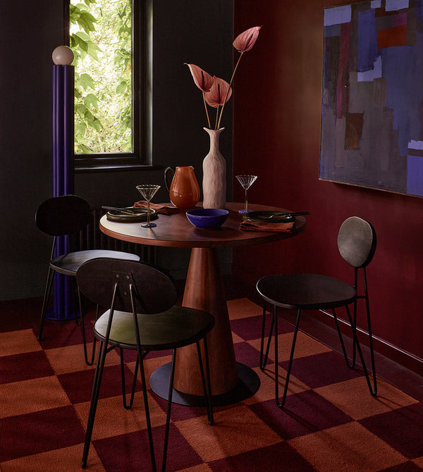 Yoyo Solid Wood Dining Chair in Black Finish