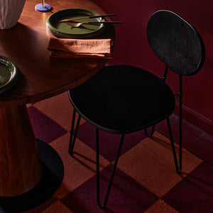 Yoyo Solid Wood Dining Chair in Black Finish