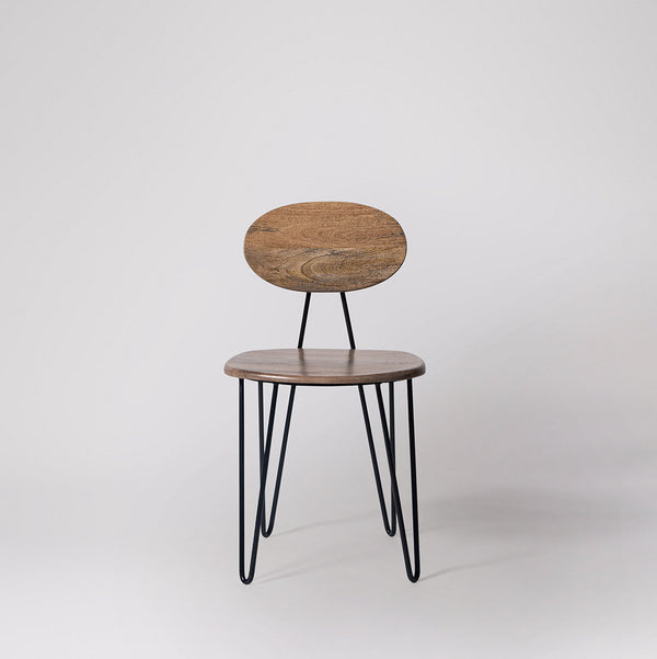 Yoyo Solid Wood Dining Chair in Natural Finish