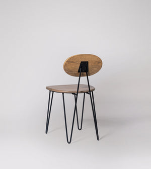 Yoyo Solid Wood Dining Chair in Natural Finish